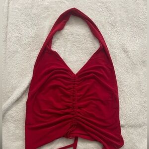 Elegant Red Halter Top